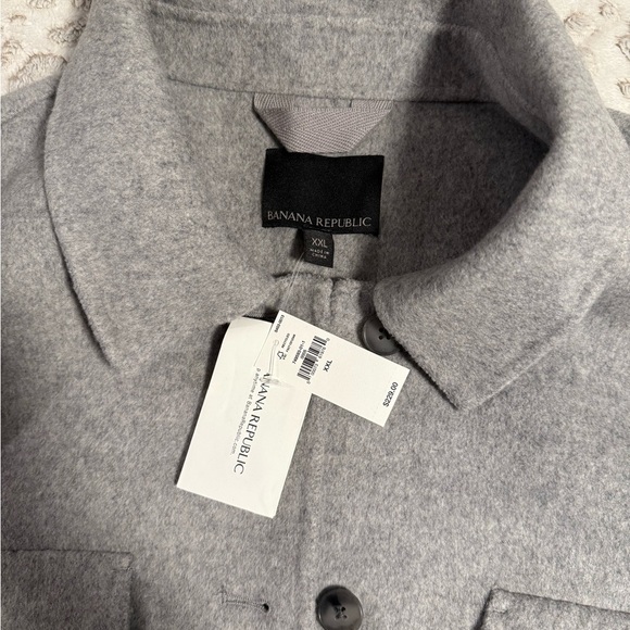 BANANA REPUBLIC Light Gray Button Up Coat/ Blazer Jacket, NWT - Picture 3 of 4